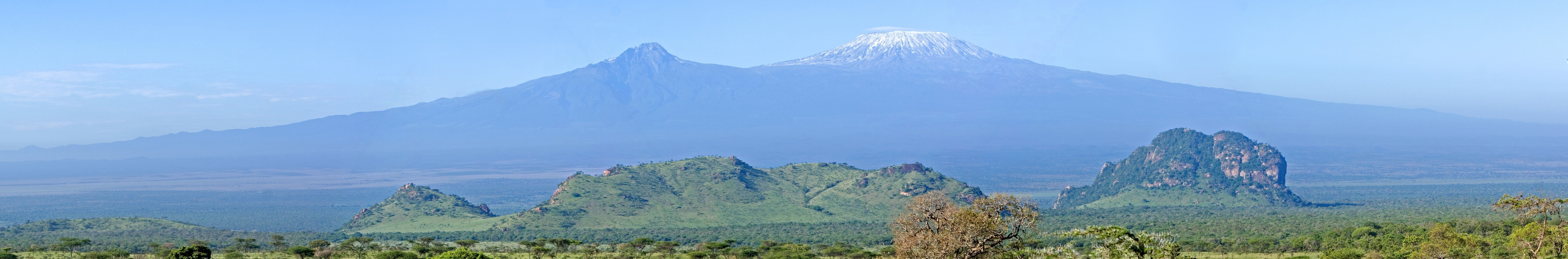 Mount Kilimanjaro rising over the Chyulu Hills
